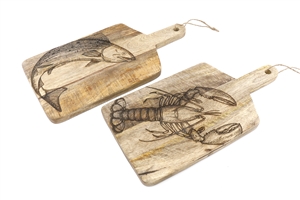 Etched Sealife Chopping Board 2 Assorted 50cm