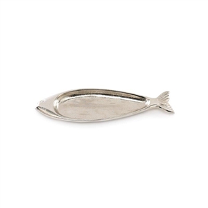 Silver Fish Shaped Tray 32x9cm