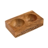 Mango Wood Double Dish 14cm