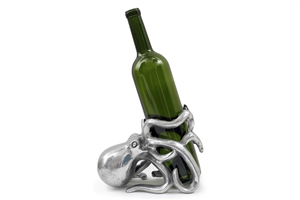 Silver Octopus Wine Bottle Holder 20cm
