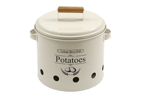 Vintage Home Potato Storage Tin 22cm