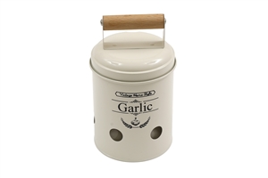 Vintage Home Garlic Storage Tin 14cm