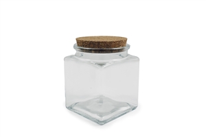 Glass Jar With Cork Lid 14cm