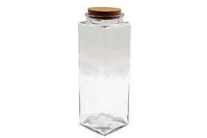 Glass Jar With Cork Lid 32cm