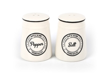Ceramic White Salt And Pepper Set