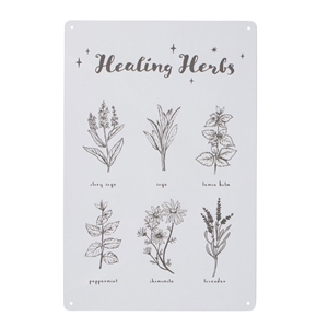 Healing Herbs Metal Sign 30cm