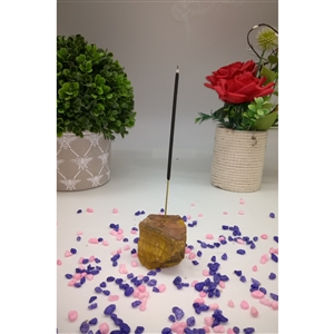 Real Crystal Incense Stick Holder - Tiger Eye