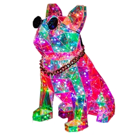 DUE EARLY/MID JUNE Glitz Buddies - Castor  Interactive LED USB Light - Dog 40cm