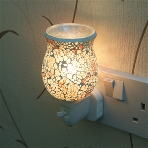 Plug-In Glass Mosaic Warmer - Golden Glow