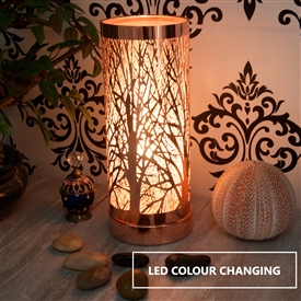 Colour Changing LED Aroma Lamp - Rosegold Tree