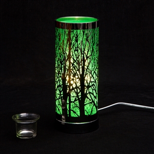 Green And Silver Aroma Lamp 26cm