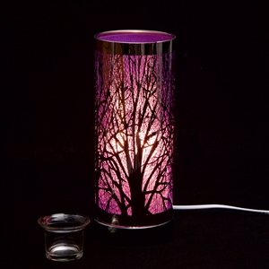 Purple And Silver Aroma Lamp 26cm