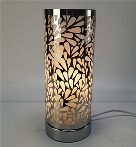 Touch Sensitive Raindrop Aroma Lamp - Silver/White