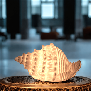 Large Horse Conch Shell Lamp 39cm