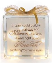 LED Glass Block Stairway And Memories  19cm