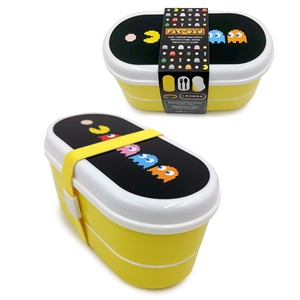 Pac-Man  Bento Box With Fork And Spoon 17cm