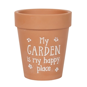 Garden Happy Place Terracotta Plant Pot 17cm