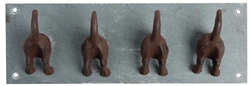 Cast Iron Dog Tail Hooks - 30x9cm