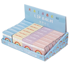 Rainbow Lip Balm Tin 4 Assorted SOLD IN 24's