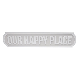 Large Love Life Street Sign - Our Happy Place 60cm