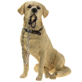 Sitting Golden Labrador - Walkies 18cm