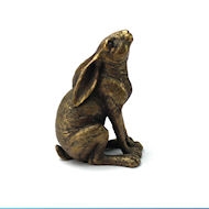 Bronzed Sitting Gazing Hare
