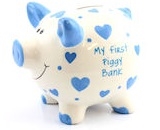My First Piggy Bank Blue