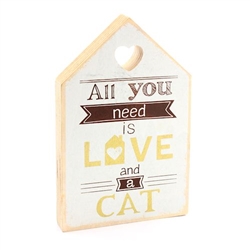 Love & Cat House Plaque