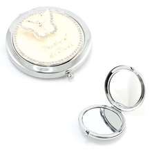 Silver Plated Mother Of The Bride Compact Mirror