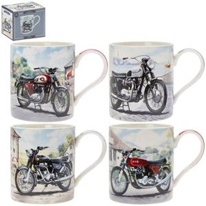 Classic Motorbikes Mug 4 Assorted