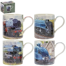 Classic Trains Mug 4 Assorted