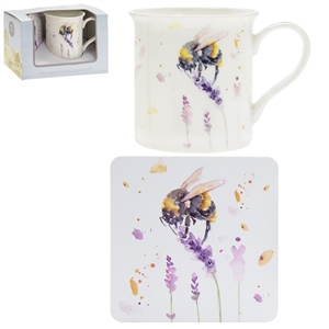 Country Life Bee Mug And Coaster Set