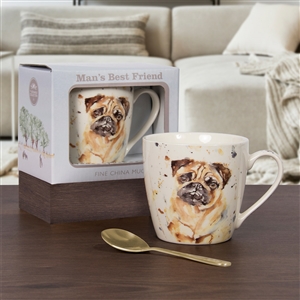 DUE END OF FEB Mans Best Friend Pug Mug