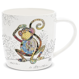 Bug Art Ceramic Mug  - Monty Monkey