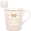 Pink Floral Mug - Fabulous Friend