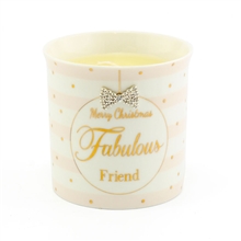 Mad Dots Merry Christmas Fabulous Friend Candle