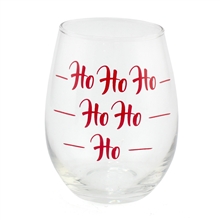 Ho Ho Ho Stemless Wine Glass