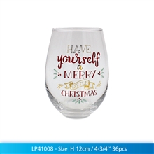Have Yourself Merry Christmas Stemless Wine Glass