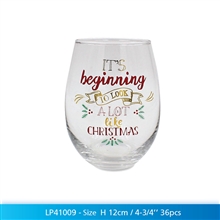 Looks Like Christmas Stemless Wine Glass