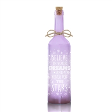 Purple LED Bottle Believe In Your Dreams