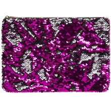Sequin Hand Clutch/ Pouch Pink And Silver