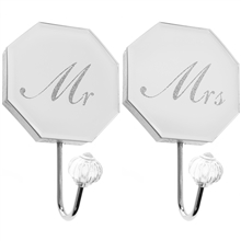 REDUCED Mr And Mrs Wall Hook Set