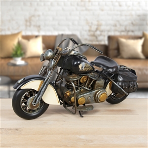 Black Vintage Motorbike Ornament