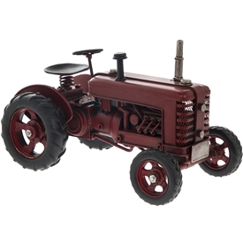 Red Metal Vintage Tractor Ornament