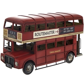 Large Vintage London Bus in Ornament 33cm