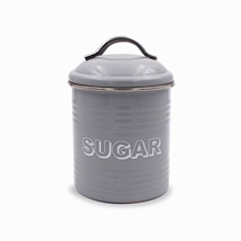 Home Sweet Home Gray Sugar Canister 19cm