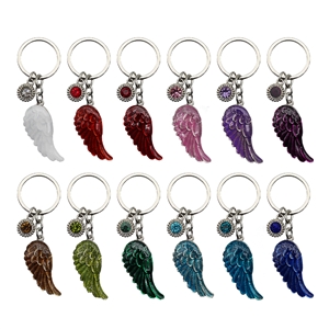 Feather Birthstone Keyrings Sold In 12's