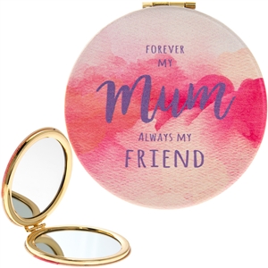 Forever My Mum Watercolour Compact Mirror 8cm