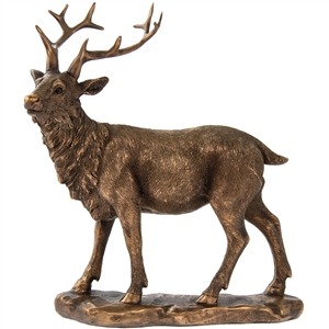 Reflections Bronzed Standing Stag Ornament