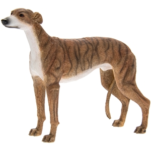 Brindle Standing Greyhound Dog Ornament